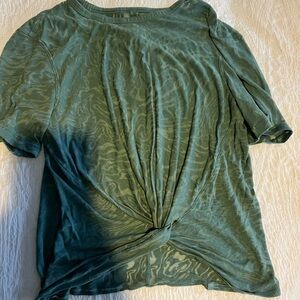 Lululemon sheer Women's T-shirt with Twist Detail.